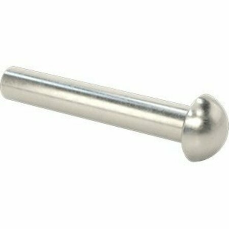 BSC PREFERRED 18-8 Stainless Steel Domed Head Solid Rivets 5/32 Dia for 0.922 Maximum Material Thickness, 50PK 97387A659